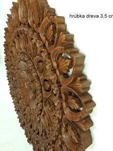 Závěsná dekorace Mandala FELISITA, 90 cm, teakové dřevo (Masterpiece ruční práce)