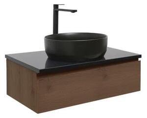 Koupelnová skříňka s umyvadlem SAT B-Way 59x30x45 cm ořech mat BWAY60NUTZUB