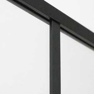 Set VERTICO BLACK s vaničkou GRANDE WHITE Varianta: rozměr vaničky: 136x67,7 cm, šířka zástěny: 120 cm, počet polí: 4, kód produktu: VERTICO 1200/4+WHI 1360x677, profily: černá (elox), výplň: transparent