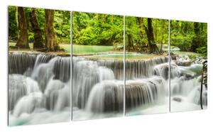 Obraz lesních vodopádů (160x80cm)