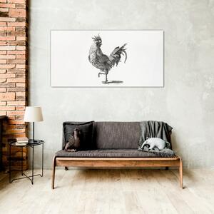Obraz na skle Obraz na skle Kreslení zvířat pták kuře