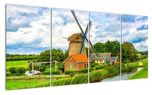 Obraz větrného mlýna (160x80cm)