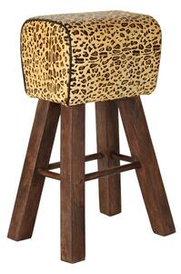 Stolička DKD Home Decor s leopardím vzorem (43 x 35 x 75 cm)