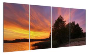 Barevný západ slunce - obraz (160x80cm)