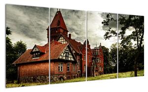 Cihlový dům - obraz (160x80cm)