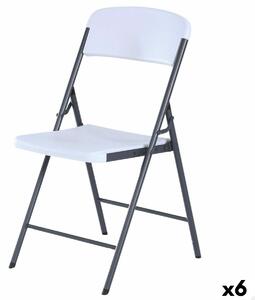 Skládací židle Lifetime Bílý 47 x 84,5 x 48 cm (6 kusů)