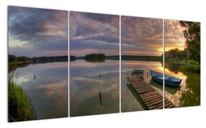 Obrázek jezera se západem slunce (160x80cm)