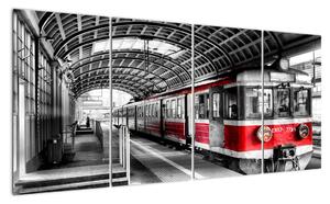 Vlakové nádraží - moderní obraz (160x80cm)