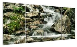 Horský vodopád - obraz (160x80cm)