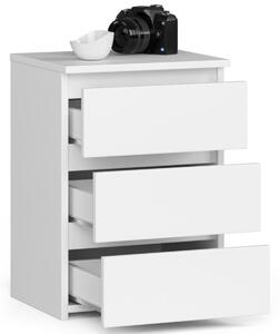 Ak furniture Komoda CL3 se 3 zásuvkami 40 cm bílá