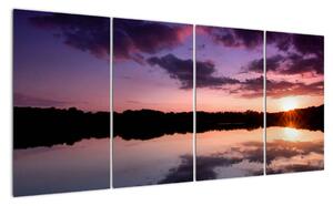 Západ slunce na vodě - obraz na stěnu (160x80cm)