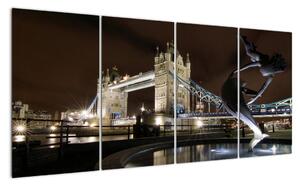 Noční Tower Bridge - obraz (160x80cm)