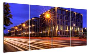Noční ulice - obraz do bytu (160x80cm)
