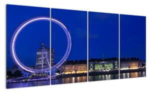 Noční Londýnské oko - obrazy (160x80cm)