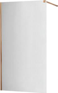 MEXEN - KIOTO Sprchová zástěna WALK-IN 90x200 cm 8 mm, růžové zlato, zrcadlové sklo 800-090-101-60-50