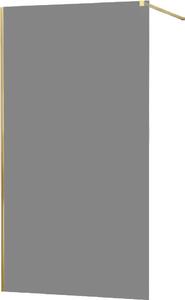 MEXEN - KIOTO Sprchová zástěna WALK-IN 70x200 cm 8 mm, zlatá, kouřové sklo 800-070-101-50-40