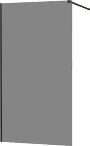 MEXEN - KIOTO Sprchová zástěna WALK-IN 90x200 cm 8 mm, černá, kouřové sklo 800-090-101-70-40