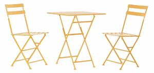 Stůl se 2 židlemi DKD Home Decor, Žlutý 87 cm 60 x 60 x 75 cm