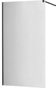 MEXEN - KIOTO Sprchová zástěna WALK-IN 70x200 cm 8 mm, černá, zrcadlové sklo 800-070-101-70-50