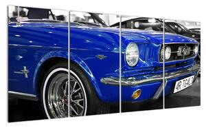 Modré auto - obraz (160x80cm)