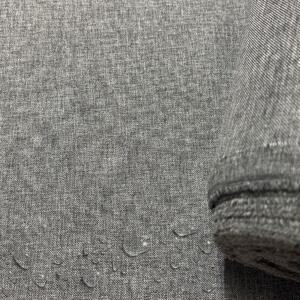 Vodoodpudivá látka Imitace lnu, 220 g/m², šíře 160 cm, šedá