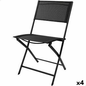 Polstrovaná Skládací židle Aktive Černá 46 x 81 x 55 cm (4 kusů)