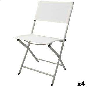 Polstrovaná Skládací židle Aktive Bílá 46 x 81 x 55 cm (4 kusů)