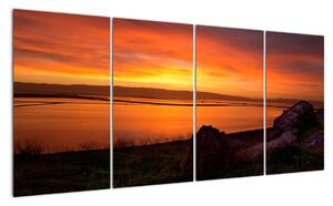 Západ slunce na moři - obraz (160x80cm)