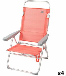 Polstrovaná Skládací židle Aktive Flamingo, Korálová 48 x 99 x 57 cm (4 kusů)