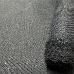 Vodoodpudivá látka Imitace lnu, 220 g/m², šíře 160 cm, tmavě šedá