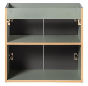 Comad Koupelnová sestava Line Reed Green Pati se skříňkami a umyvadly 140 cm zelená/dub evoke
