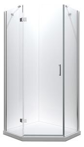 Pětiúhelníkový sprchový kout VIVA PE 90195 L T (90x90x195 cm | Transparent) - Besco V5L-90-195-C