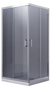 Besco Čtvercový sprchový kout MODERN SQ 80x80 (90x90), výška 185 cm - bez vaničky Rozměry (cm): 80x80, Barva profilů a typ výplně: profily: chrom, výplň: grafit