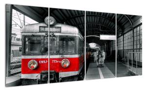Historický vlak - obraz na stěnu (160x80cm)