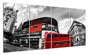 Červený autobus v Londýně - obraz (160x80cm)