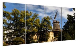 Větrný mlýn - obraz na stěnu (160x80cm)