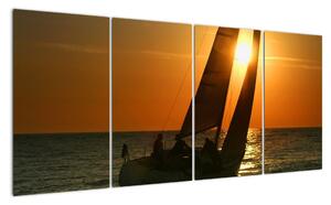 Obraz plachetnice na moři (160x80cm)