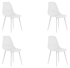 Sada 4 ks plastových židlí OSAKA, bílá