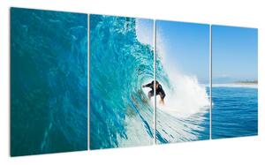 Surfař na vlně - moderní obraz (160x80cm)