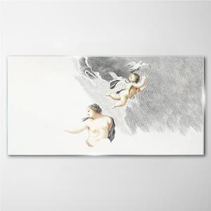 Obraz na skle Obraz na skle Kreslení starověkých andělů