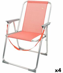 Polstrovaná Skládací židle Aktive Flamingo Korálová 44 x 76 x 45 cm (4 kusů)