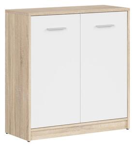 NEPO PLUS skříňka KOM2D, dub sonoma/bílá