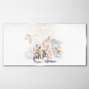 Obraz na skle Obraz na skle Kreslení starověkých andělů mraky