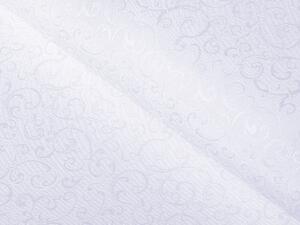 Biante Teflonový kulatý ubrus TF-078 Ornamenty - studená bílá Ø 60 cm