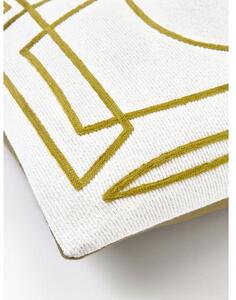 Vyšívaný bavlněný povlak na polštář s abstraktní ozdobou Maree