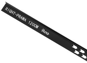 Rea, nerezová spádová lišta, pravá, délka 1200 mm, černá matná, REA-K3201