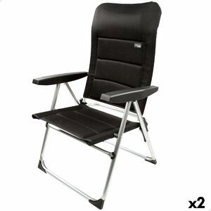 Plážová židle Aktive Deluxe, Skládací, Černá 49 x 105 x 59 cm (2 kusů)
