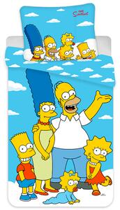 TP Bavlněné povlečení 140x200+70x90 The Simpsons family Clouds