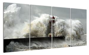 Maják na moři - obraz (160x80cm)