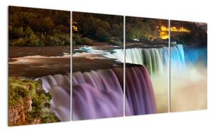 Abstraktní vodopády - obraz (160x80cm)